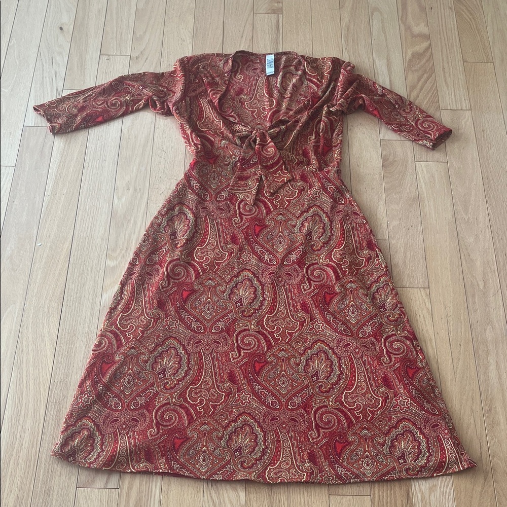 Laundry By Shelli Segal Paisley Long Sleeve Dress
